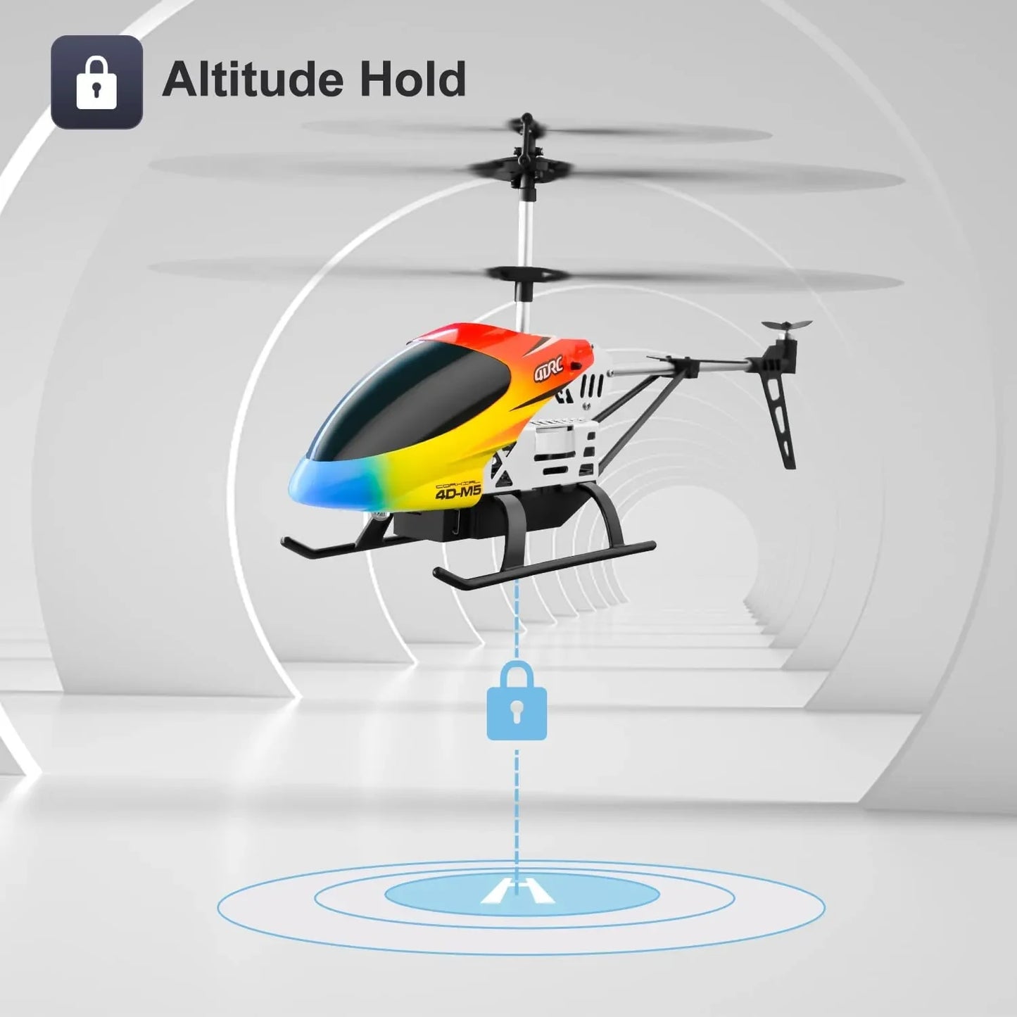 M5 Remote Control Helicopter Altitude Hold 3.5 Channel RC Helicopters with Gyro and LED Light Durable Airplane Drone Toy Gift