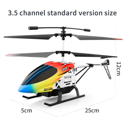 M5 Remote Control Helicopter Altitude Hold 3.5 Channel RC Helicopters with Gyro and LED Light Durable Airplane Drone Toy Gift