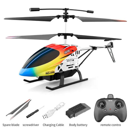 M5 Remote Control Helicopter Altitude Hold 3.5 Channel RC Helicopters with Gyro and LED Light Durable Airplane Drone Toy Gift